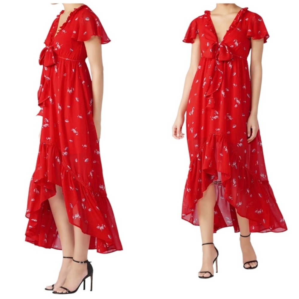Line & Dot Pradera High Low Ruffle Midi Dress (M)